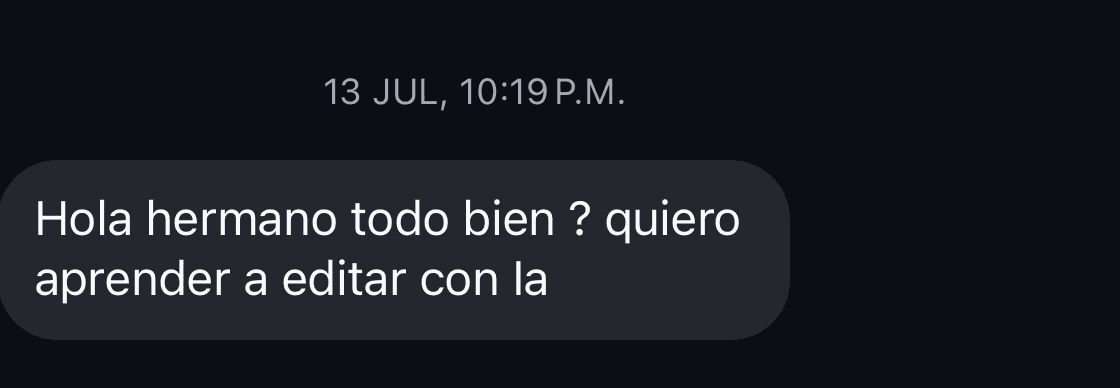 Mensaje: “Quiero aprender a editar con IA”
